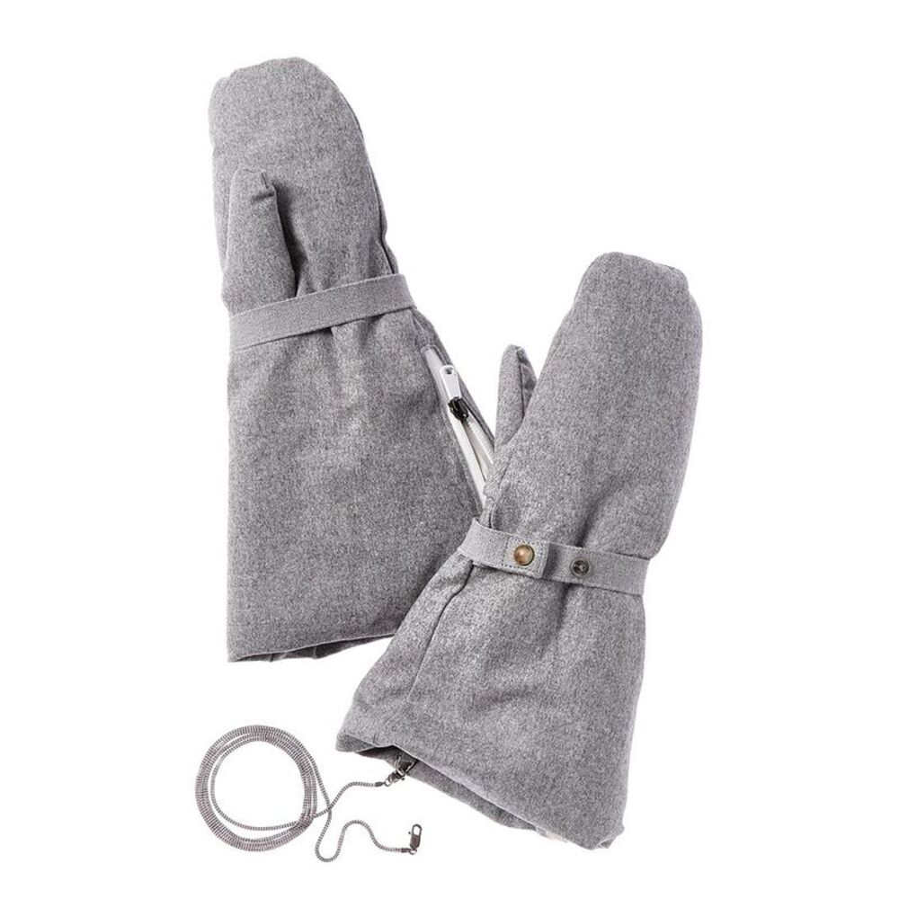 Brunello Cucinelli Wool & Cashmere Gloves, Grey